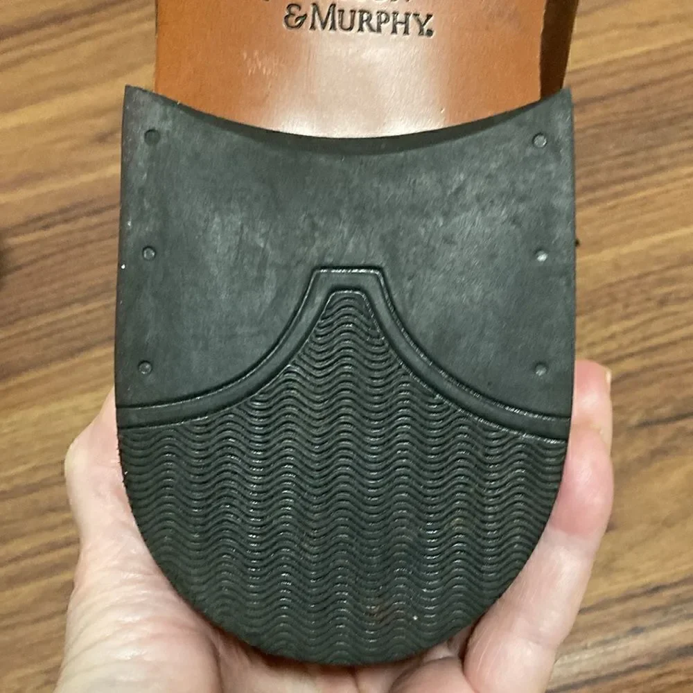 Johnston & Murphy NWOT Handcrafted  Meade Cap Toe Ankle Boot in Brown Calfskin.